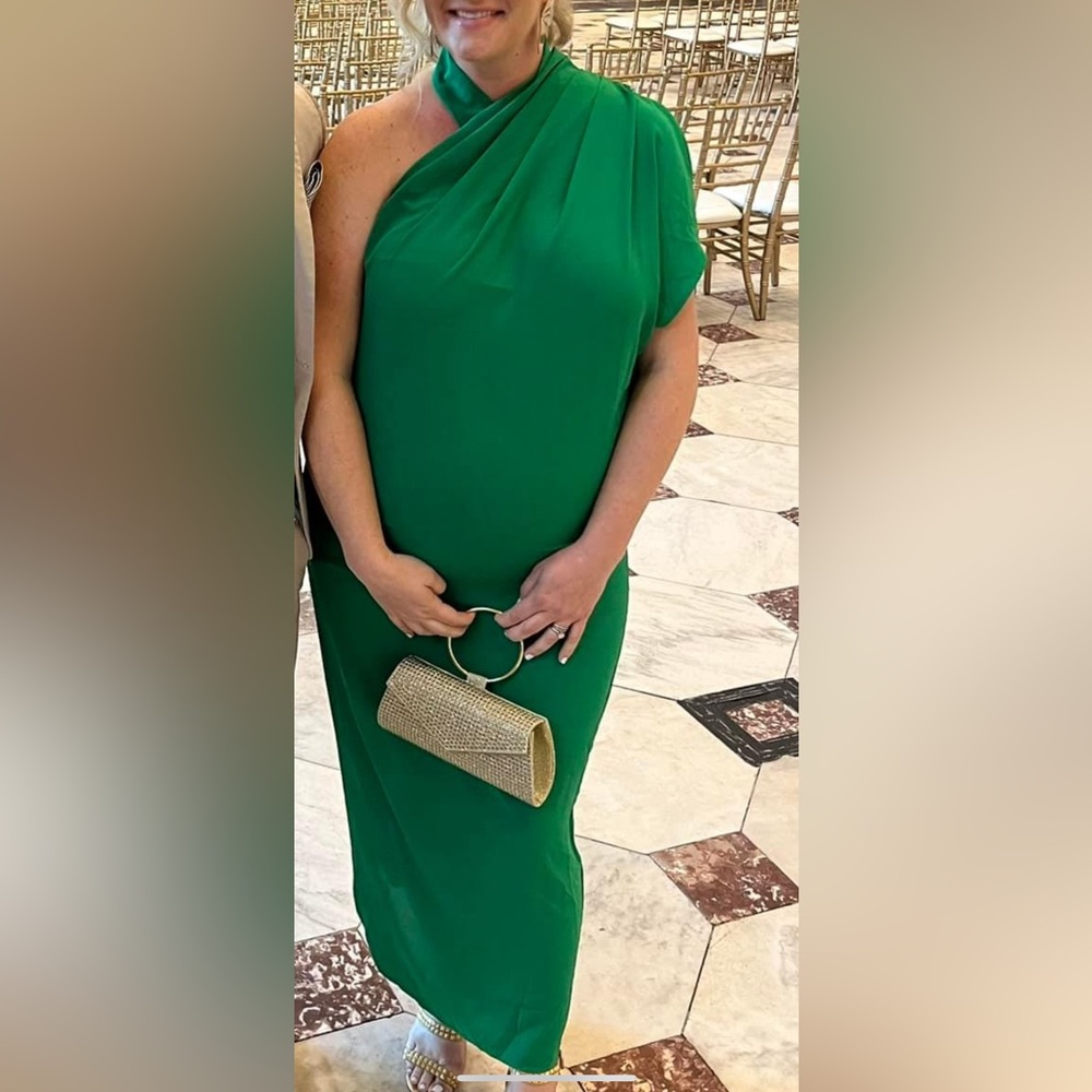 Kelly Green evening gown.